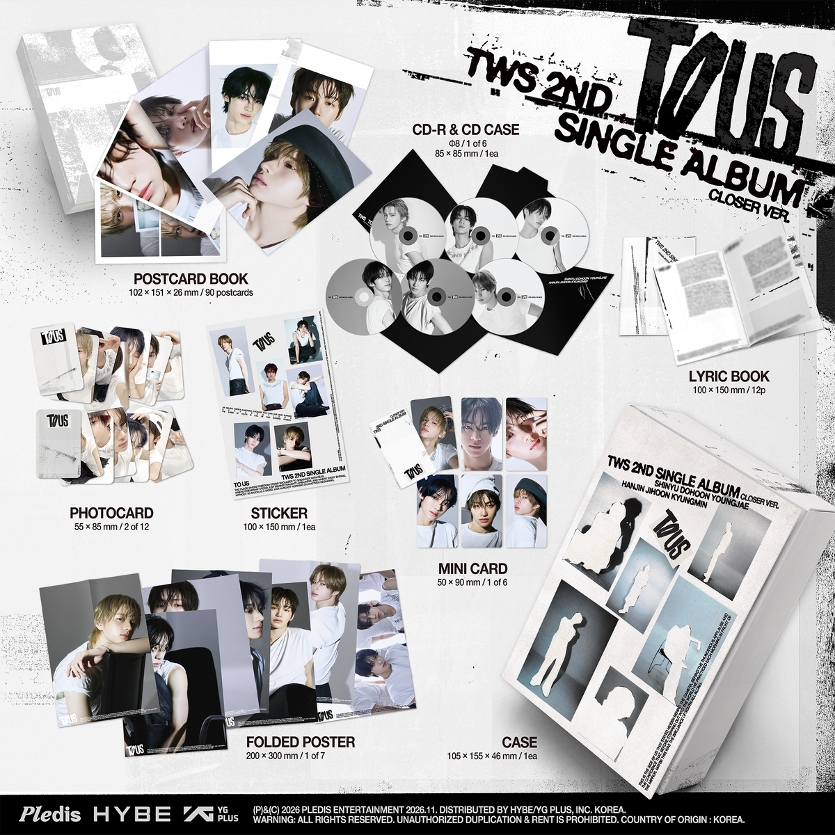 TWS 2nd Single Album 'TO US' (Closer Ver.) [CD]