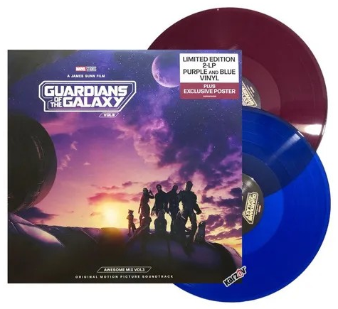 Guardians Of The Galaxy Vol. 3: Awesome Mix Vol. 3 (Limited Edition, Translucent Grape & Cobalt Blue Colored Vinyl, Bonus Poster) (2 Lp's)