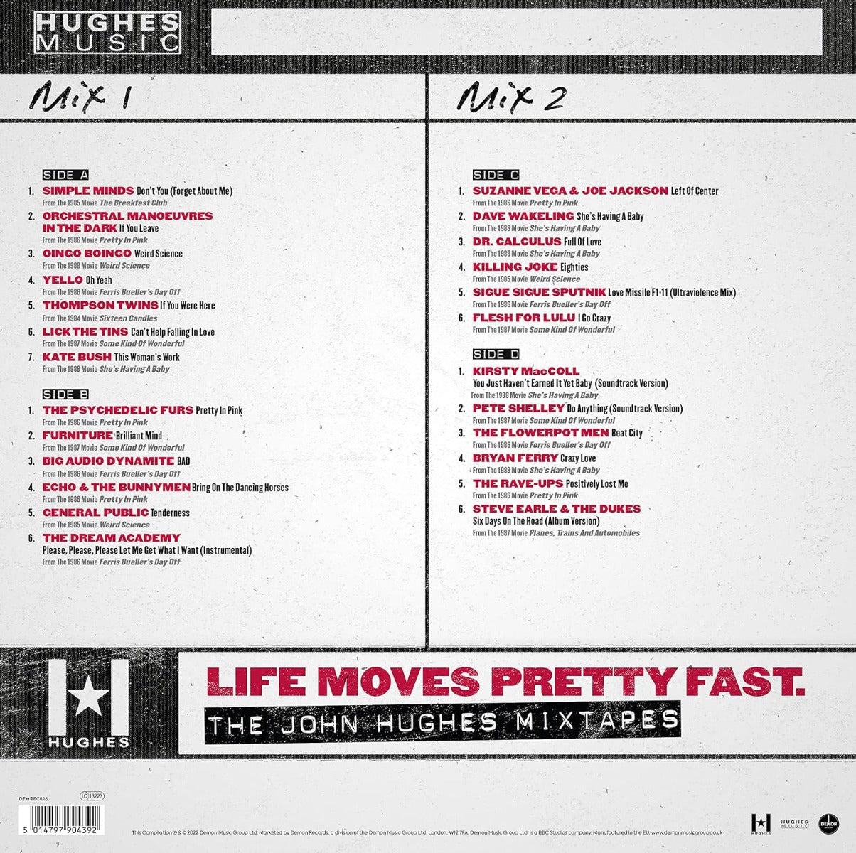 Life Moves Pretty Fast: The John Hughes Mixtapes (140 Gram Black Vinyl) [Import] (2 Lp's)