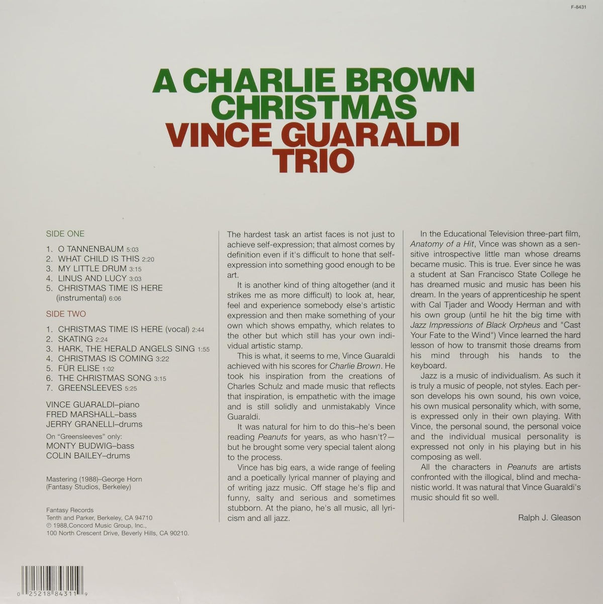 A Charlie Brown Christmas Vinyl LP (CHRISTMAS RED VINYL)