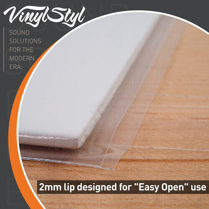 Vinyl Styl® VS-P-014 12 Inch Vinyl Record Outer Sleeve Polyethylene - 50 Count (Clear)
