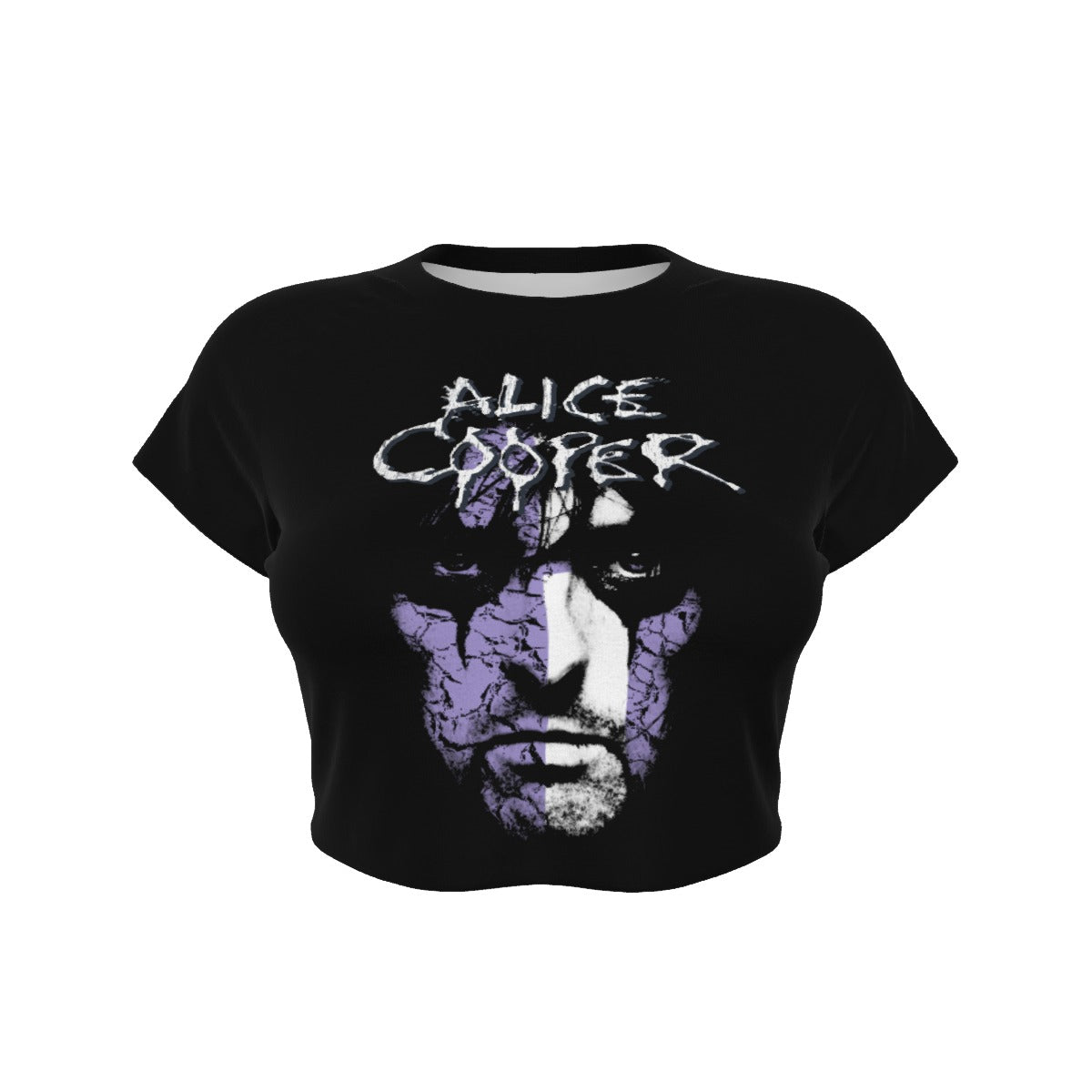 Alice Cooper Vintage Look Women's Crop Top As Shown