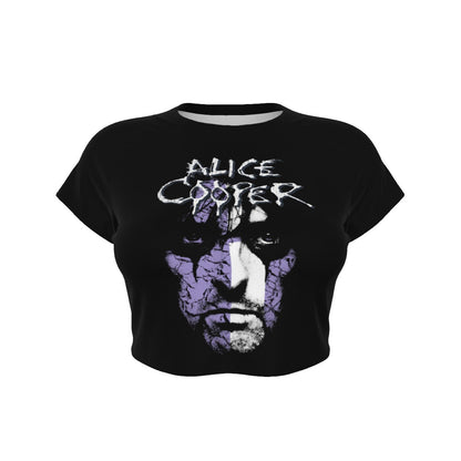 Alice Cooper Vintage Look Women's Crop Top As Shown