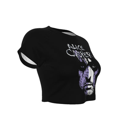 Alice Cooper Vintage Look Women's Crop Top As Shown