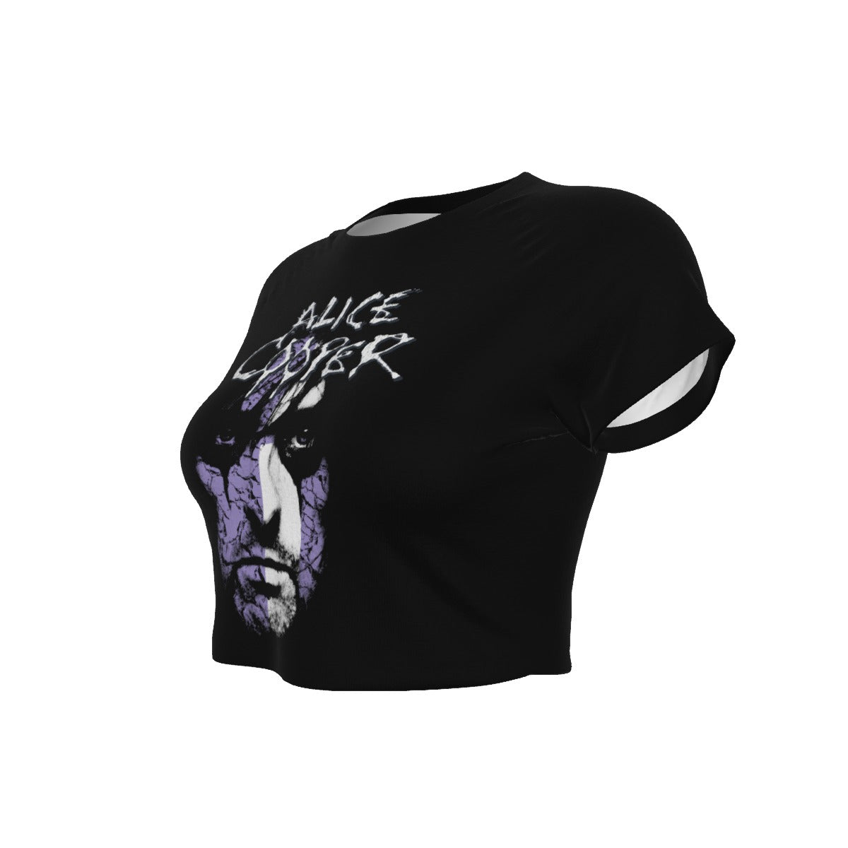Alice Cooper Vintage Look Women's Crop Top As Shown