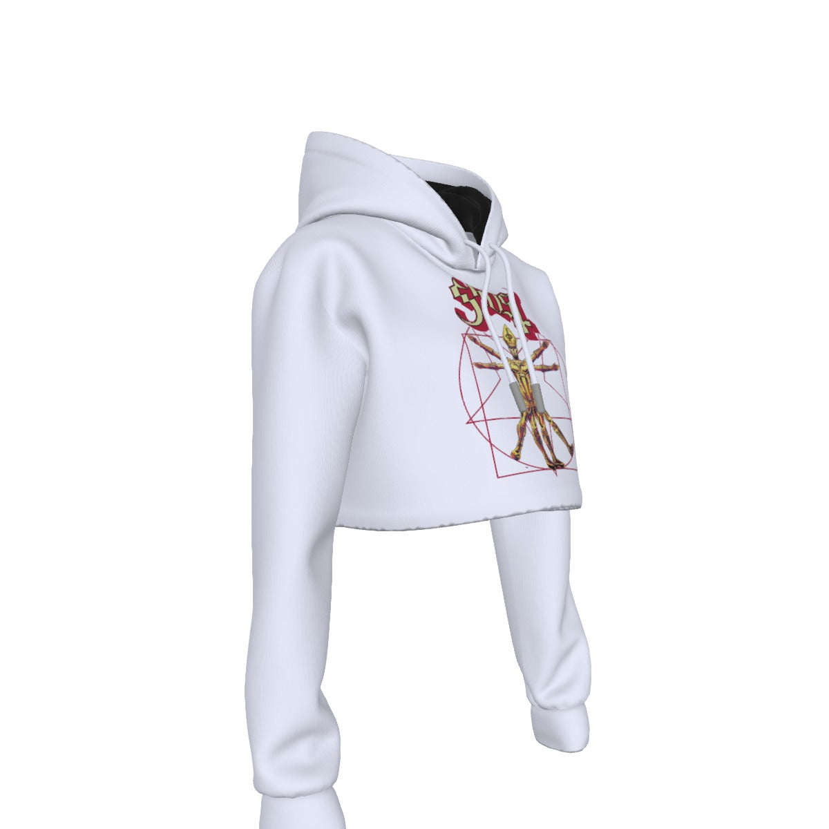 Ghost In the Machine Women's Cropped Hoodie As Shown
