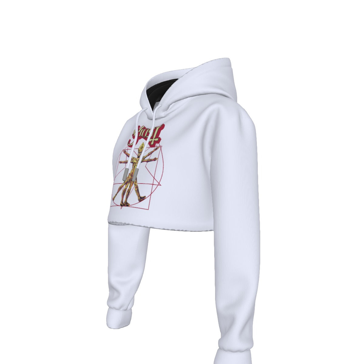 Ghost In the Machine Women's Cropped Hoodie As Shown