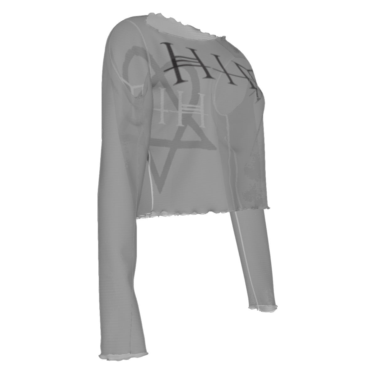 Him Heart Star Women's Mesh Top As Shown