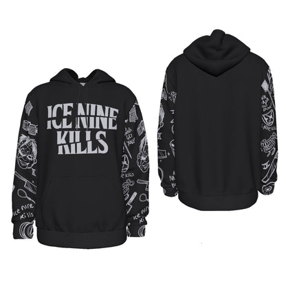 Ice Nine Kills Knifed Sleeves All Over Print Hoodie As Shown