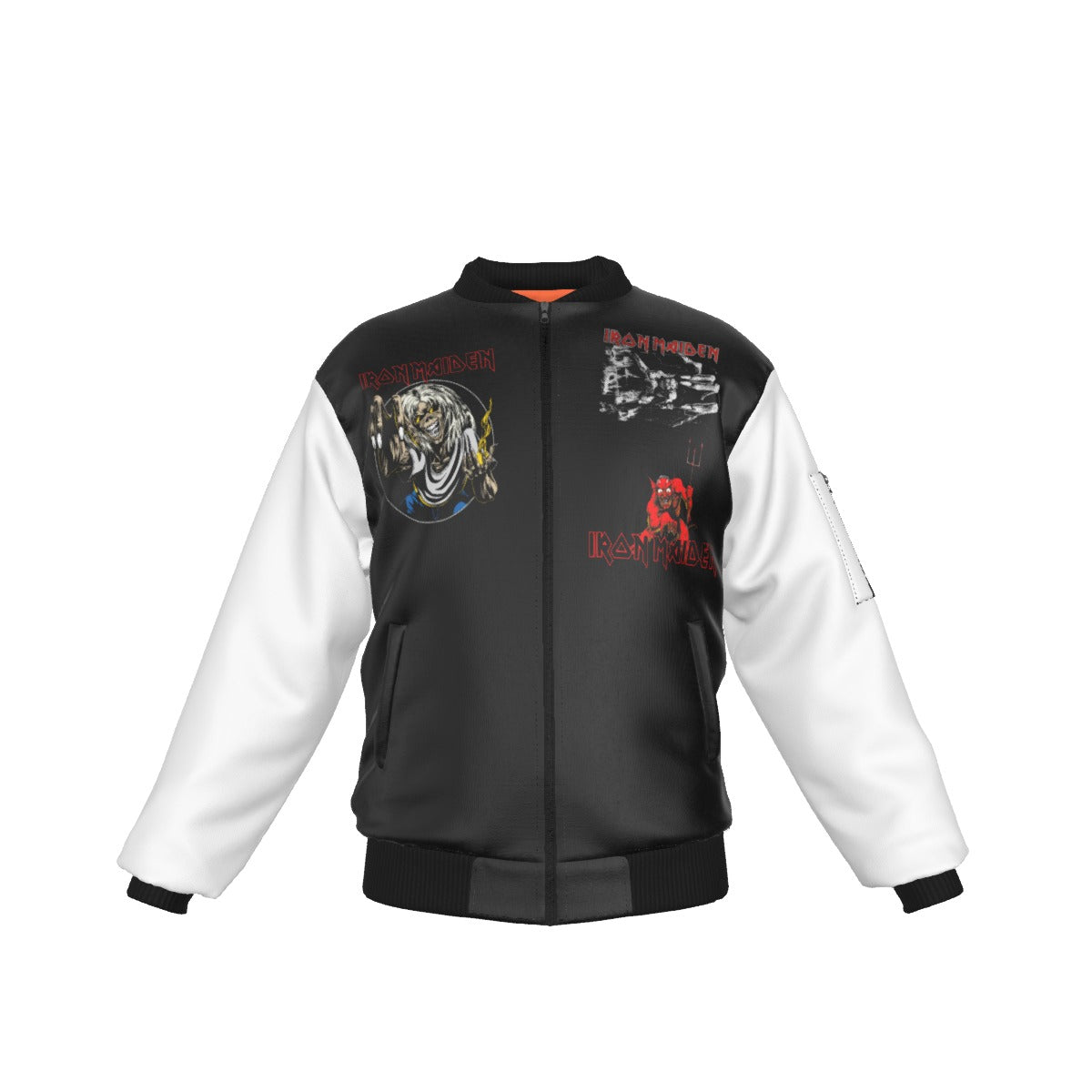 Iron Maiden Tres Logos Bomber Jacket As Shown