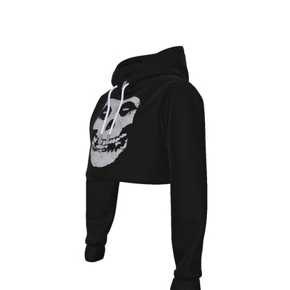 Misfits Classic Skull Women's Cropped Hoodie As Shown