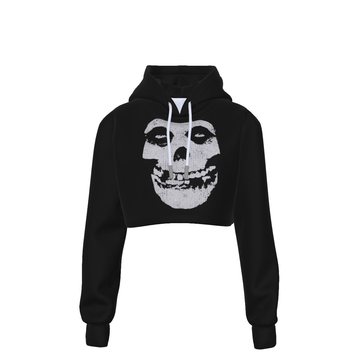 Misfits Classic Skull Women's Cropped Hoodie As Shown