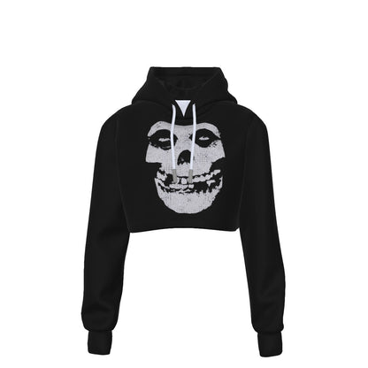 Misfits Classic Skull Women's Cropped Hoodie As Shown