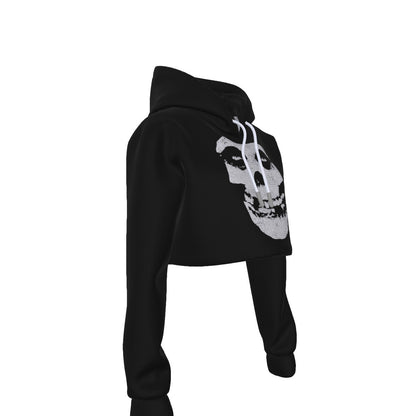 Misfits Classic Skull Women's Cropped Hoodie As Shown