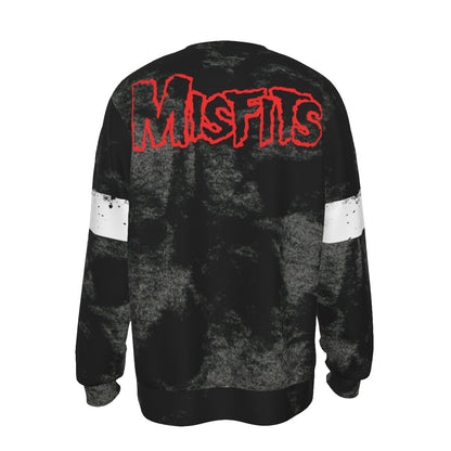 Misfits Giant Skull All Over Print Sweatshirt As Shown
