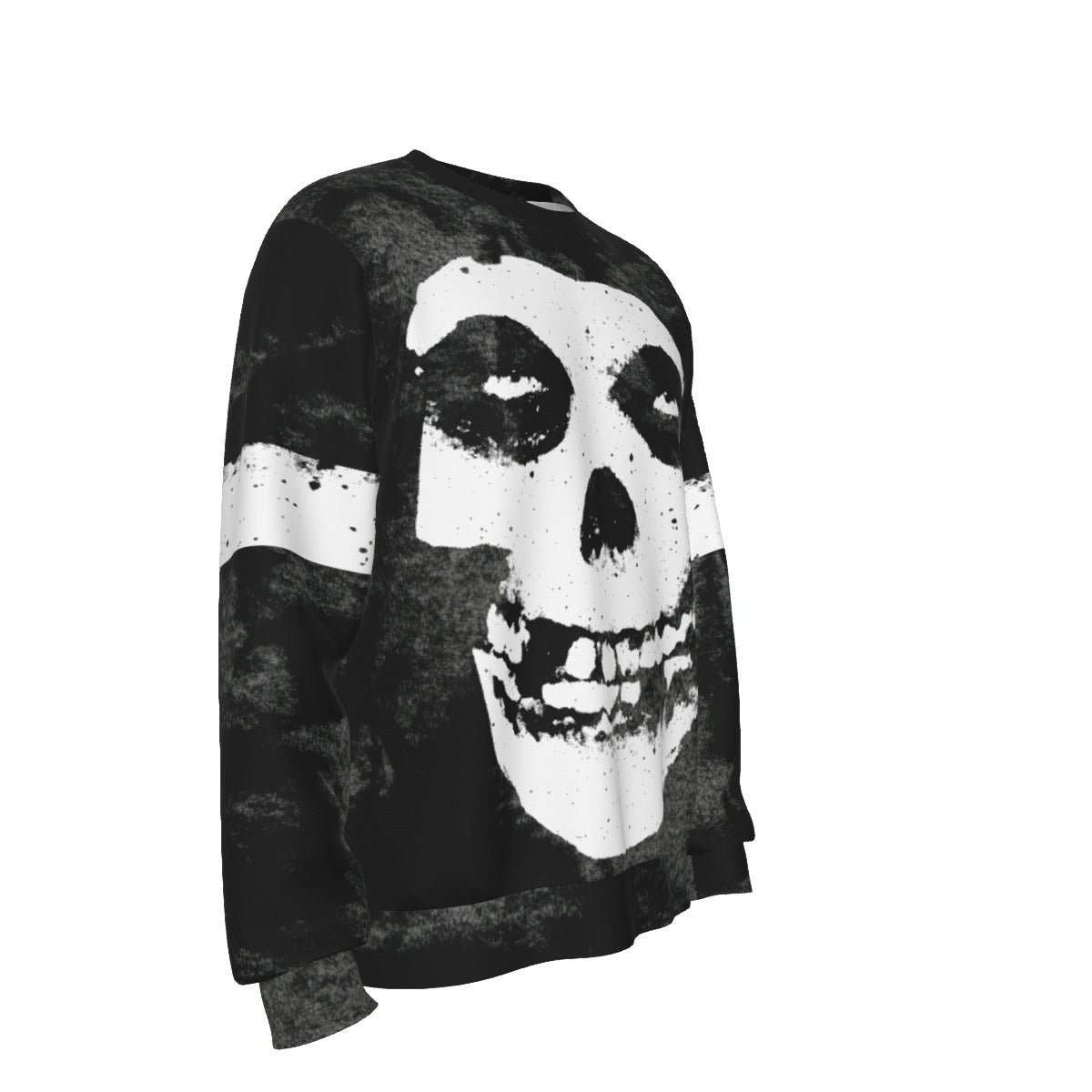 Misfits Giant Skull All Over Print Sweatshirt As Shown