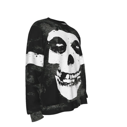 Misfits Giant Skull All Over Print Sweatshirt As Shown