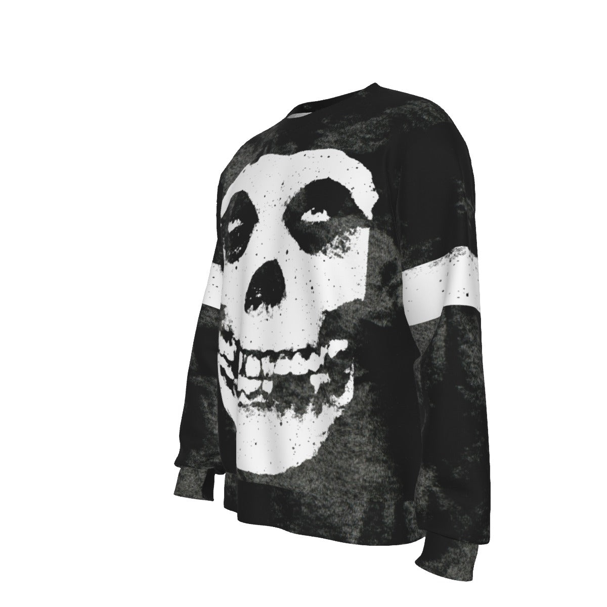 Misfits Giant Skull All Over Print Sweatshirt As Shown