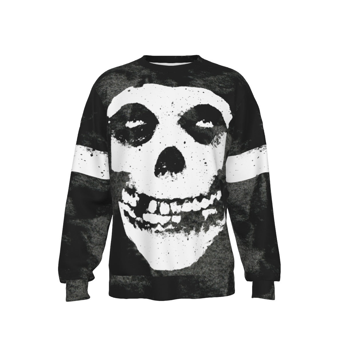 Misfits Giant Skull All Over Print Sweatshirt As Shown