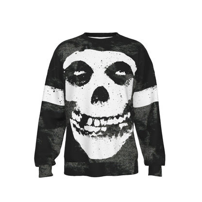 Misfits Giant Skull All Over Print Sweatshirt As Shown