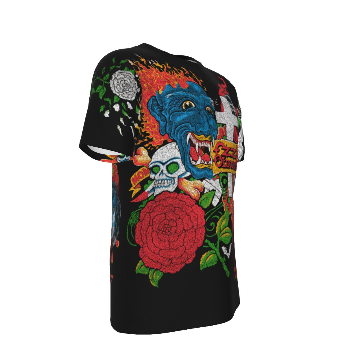 Ozzy Osbourne Vintage Vault 1992 Tattoo All Over Print T-Shirt - Cotton Black