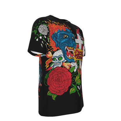Ozzy Osbourne Vintage Vault 1992 Tattoo All Over Print T-Shirt - Cotton Black