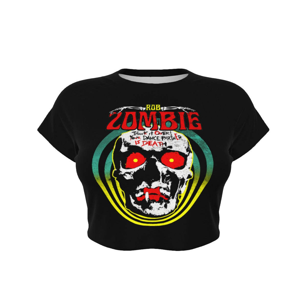 Rob Zombie Clown Skull Women's Crop Top As Shown
