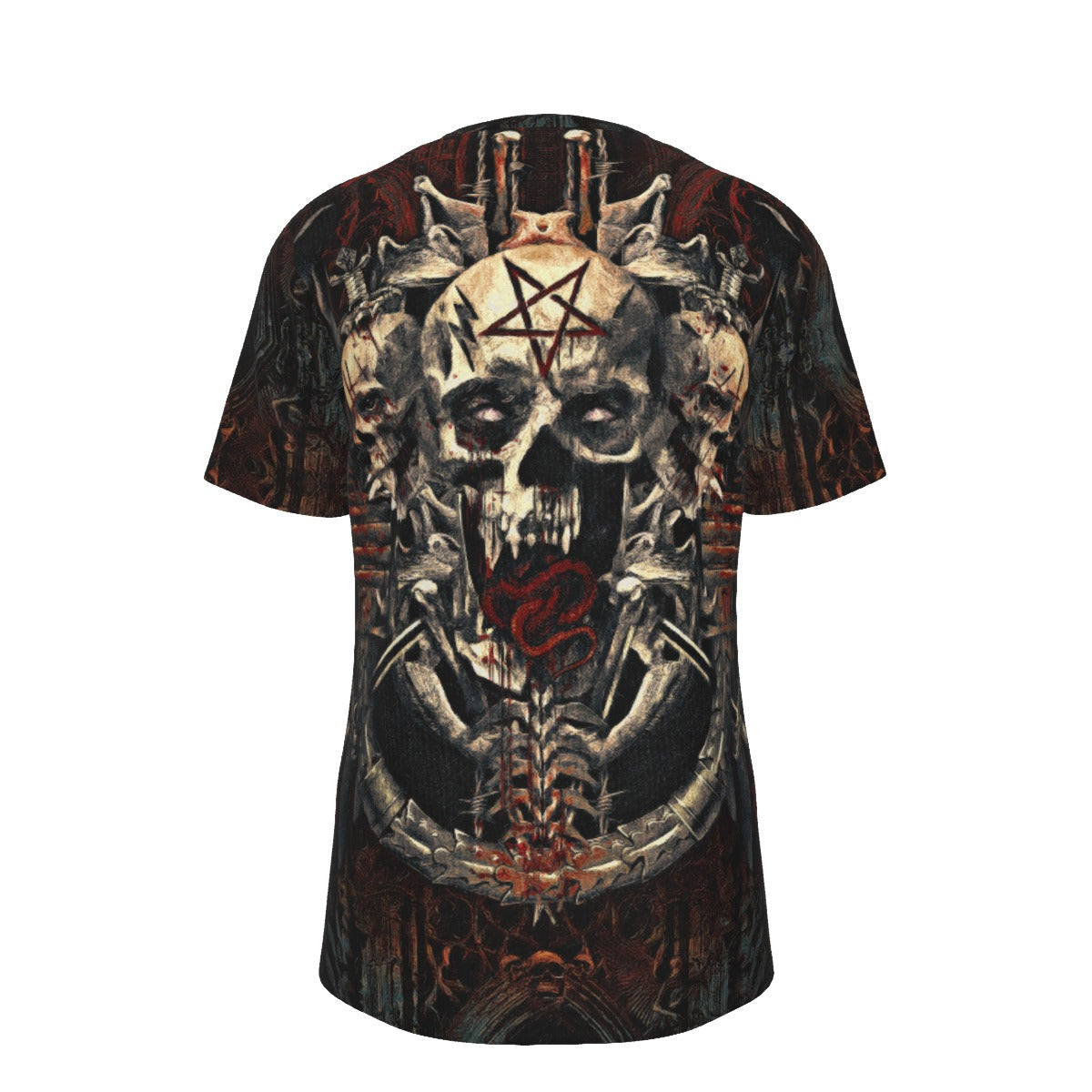 Slayer Gothic All Over Print T-Shirt - 100% Cotton As Shown