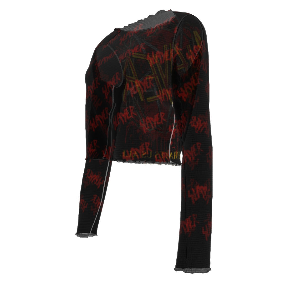 Slayer Patterned Logo Women's Mesh Top As Shown