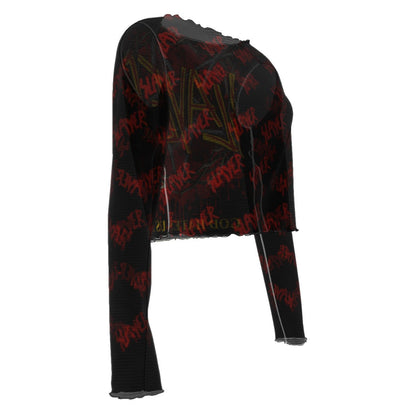 Slayer Patterned Logo Women's Mesh Top As Shown