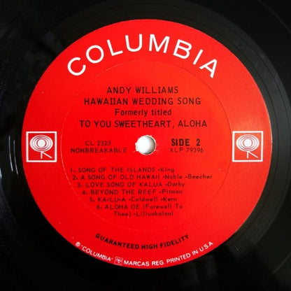 Andy Williams – Hawaiian Wedding Song (LP | Pre-Owned Vinyl) - Vibin' VinylVinylAndy WilliamsCL 2323